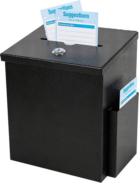 locking metal ballot box 17 x 11|Suggestion, Ballot & Donation Boxes .